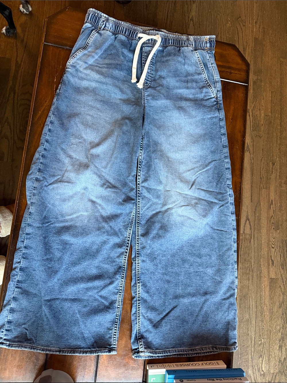 Gap Denim Tie Waist Loose Fitting Jeans